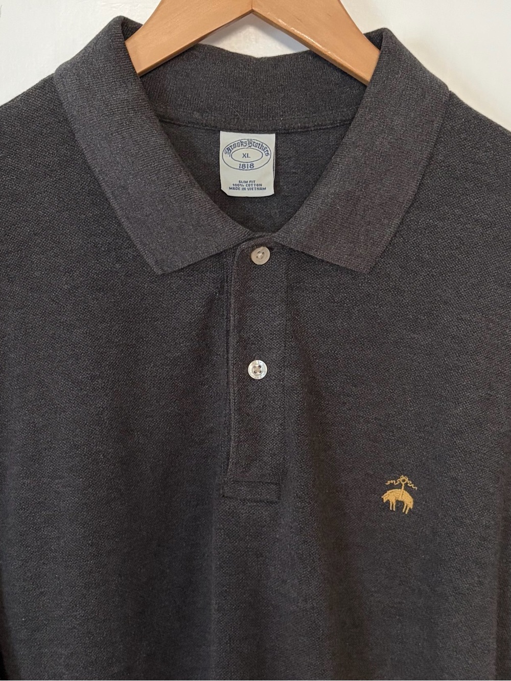 Brooks Brothers Men’s Size XL Slim Fit Short Sleeve 100% Cotton Polo